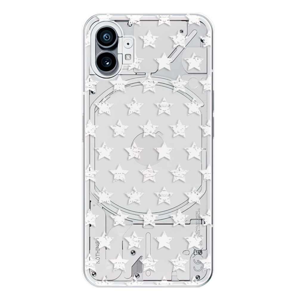 Odolné silikónové puzdro iSaprio - Stars Pattern - white - Nothing Phone (1)