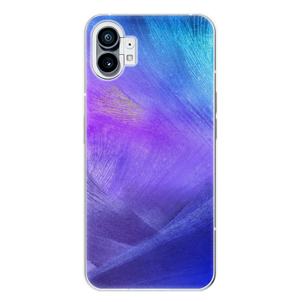 Odolné silikónové puzdro iSaprio - Purple Feathers - Nothing Phone (1)