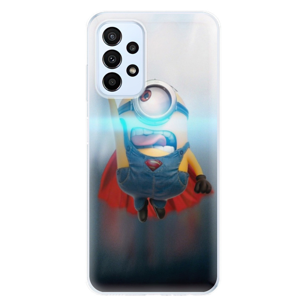 Odolné silikónové puzdro iSaprio - Mimons Superman 02 - Samsung Galaxy A23 / A23 5G