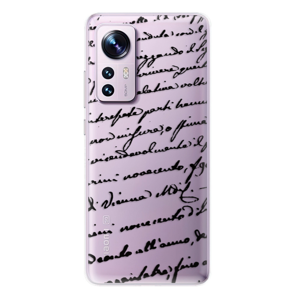 Odolné silikónové puzdro iSaprio - Handwriting 01 - black - Xiaomi 12 / 12X