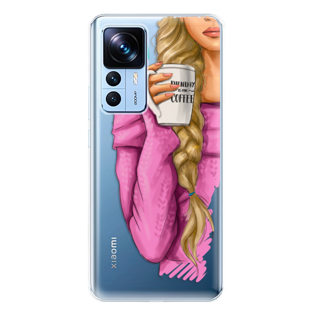 Odolné silikónové puzdro iSaprio - My Coffe and Blond Girl - Xiaomi 12T / 12T Pro