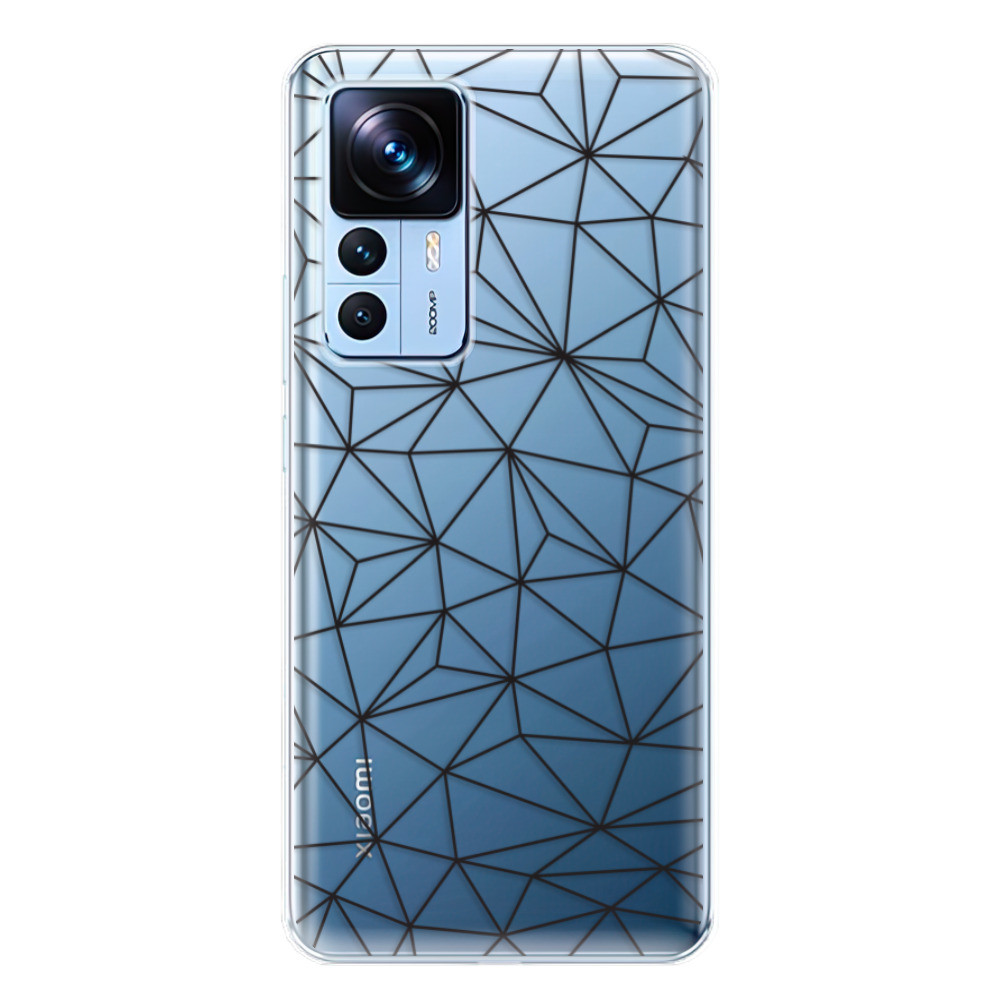 Odolné silikónové puzdro iSaprio - Abstract Triangles 03 - black - Xiaomi 12T / 12T Pro