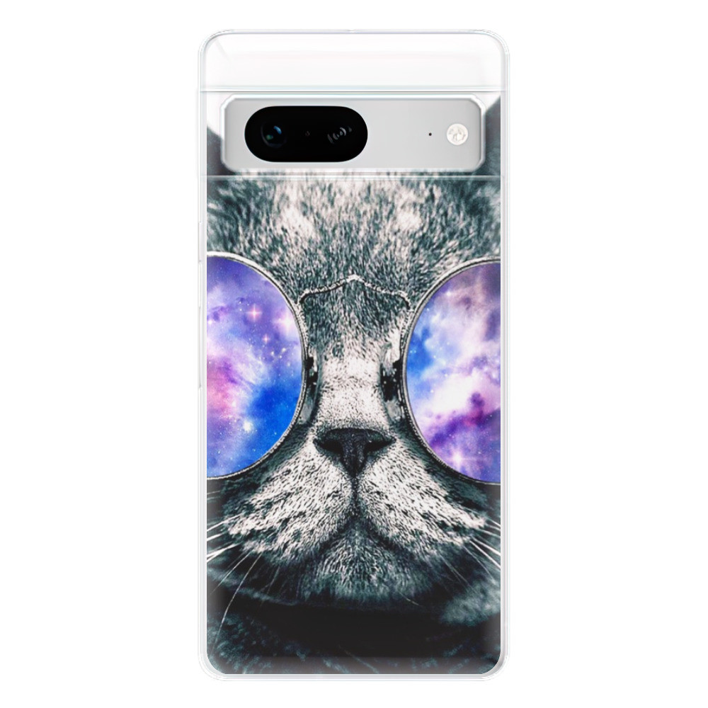 Odolné silikónové puzdro iSaprio - Galaxy Cat - Google Pixel 7 5G