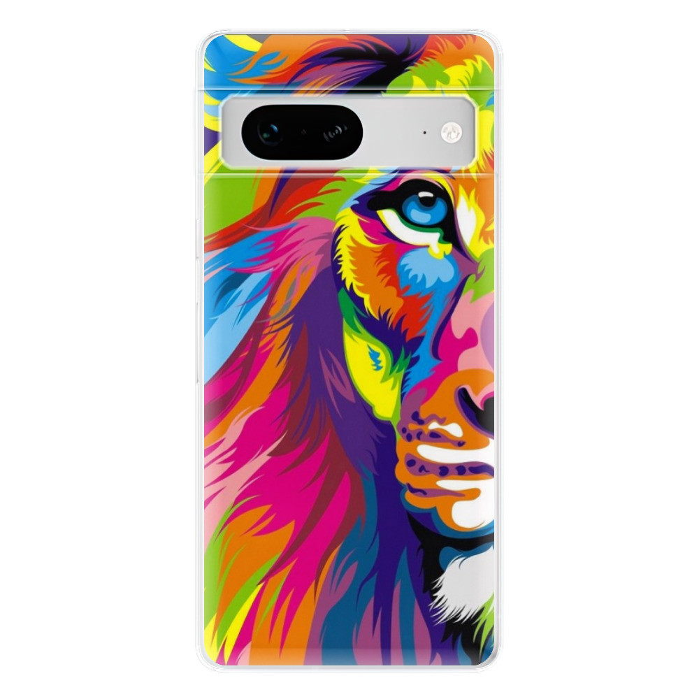 Odolné silikónové puzdro iSaprio - Rainbow Lion - Google Pixel 7 5G