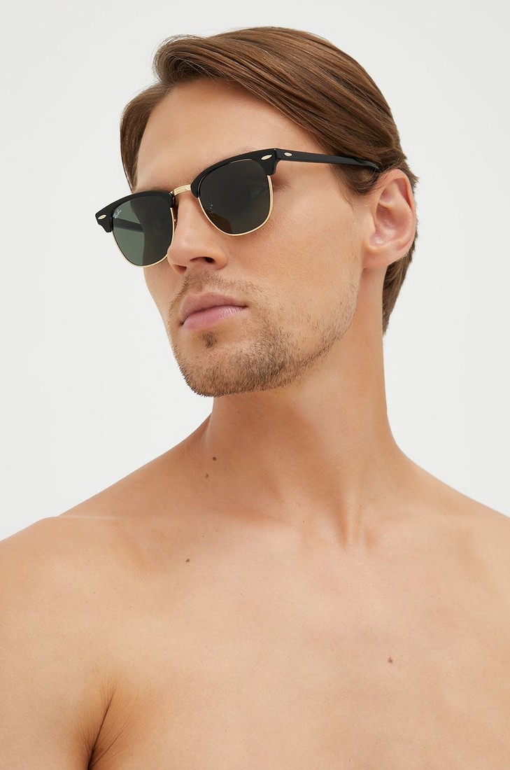 Slnečné okuliare Ray-Ban pánske, čierna farba