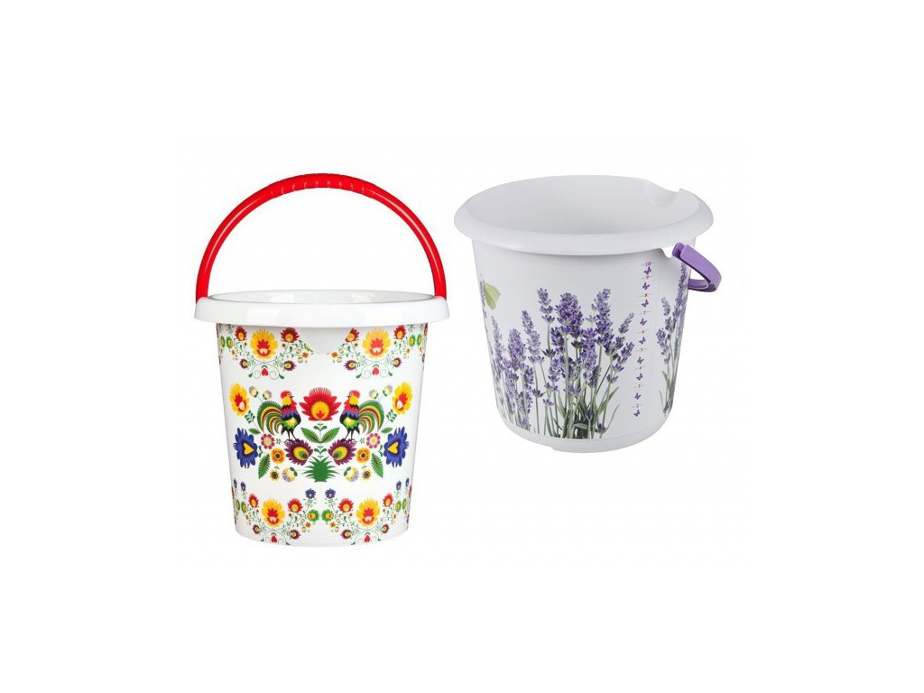 MAKRO - Vedro 10L DEKOR s odmerkou rôzne motívy
