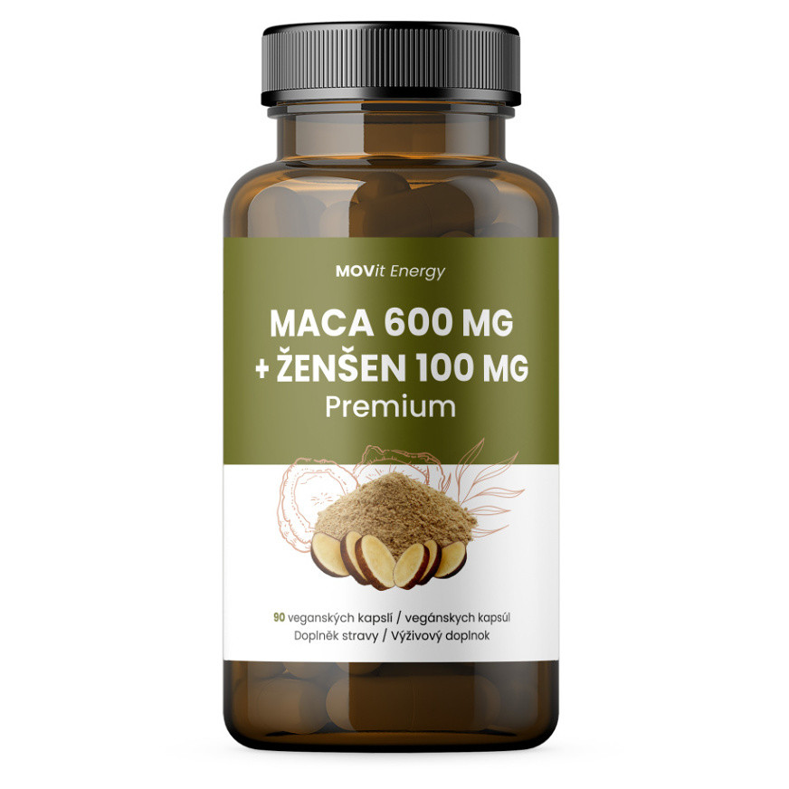 MOVIT ENERGY Maca 600 mg + ženšen 100 mg 90 kapsúl