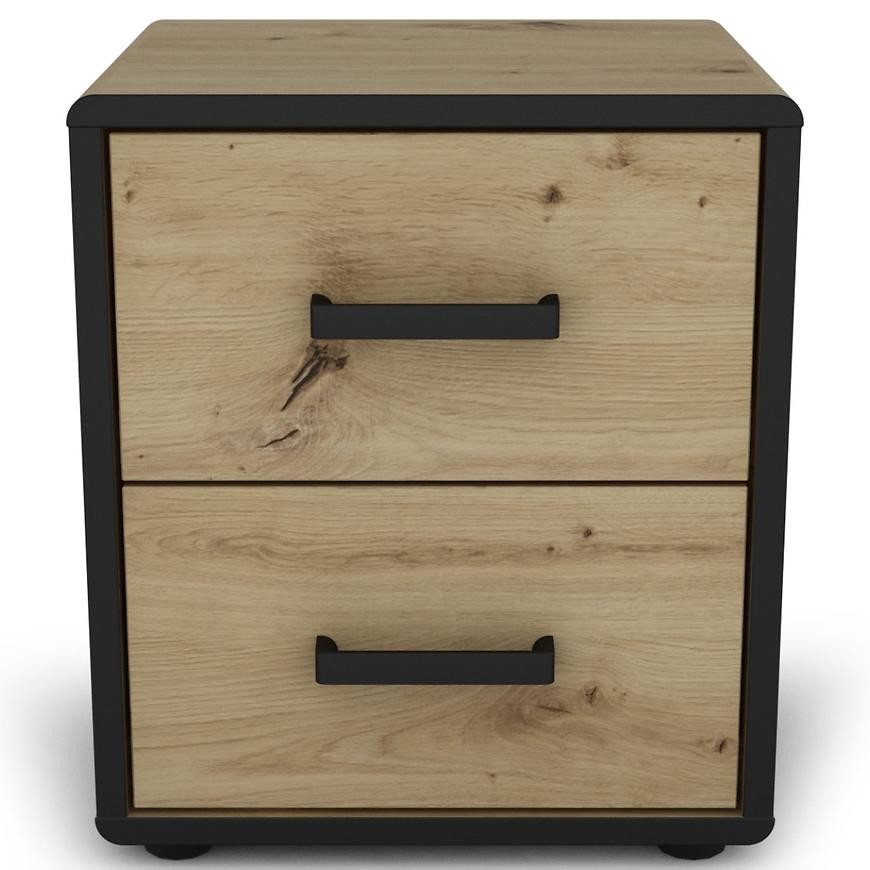 Nočný stolík Capannoli 40 2s dub artisan/čierna