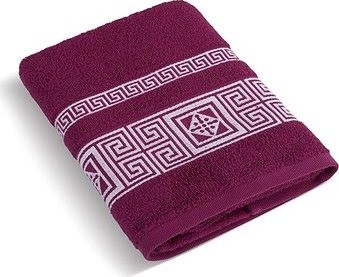 Bellatex Froté Řecká kolekce - Osuška 157/022 - 70 × 140 cm - vínová
