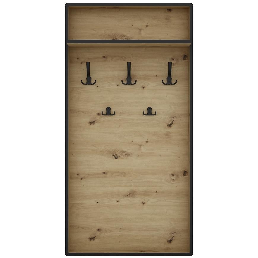 Vešiak Capannoli dub artisan/čierna