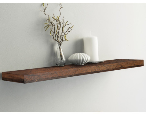Polica na stenu Shelvy 80 cm, vintage optika dřeva%