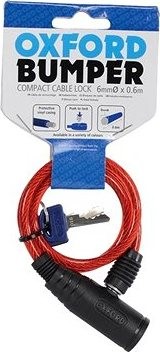 OXFORD zámok Bumper Cable Lock, červený 60 cm