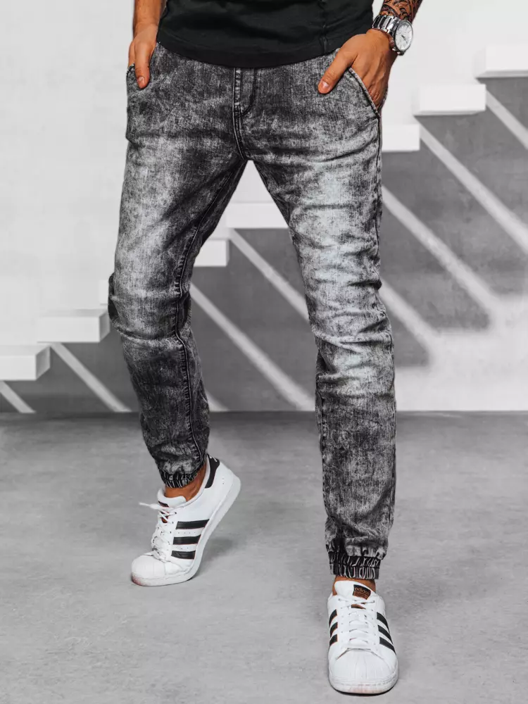 Men's Denim Jogers Black Dstreet