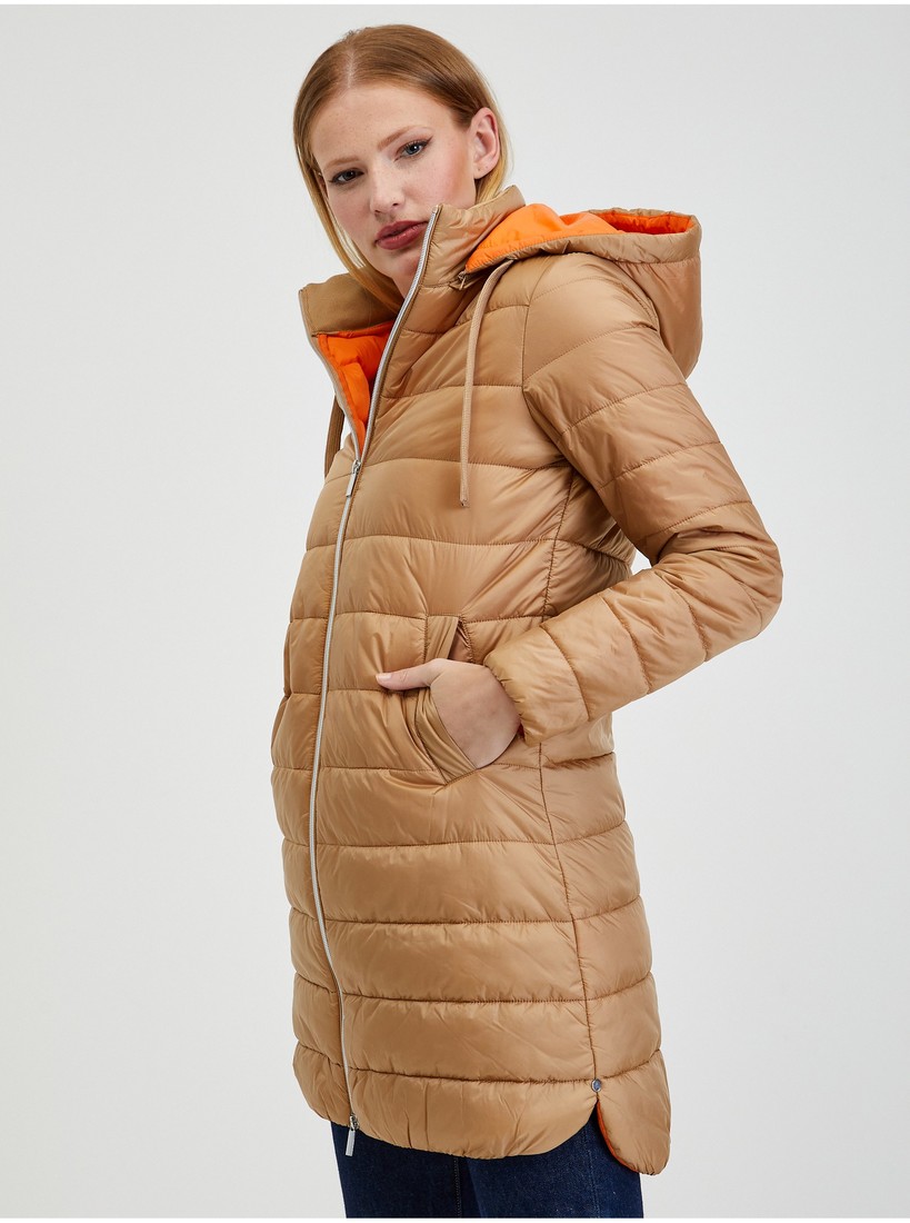 Orsay Light Brown Women's Winter Quilted Coat - Women