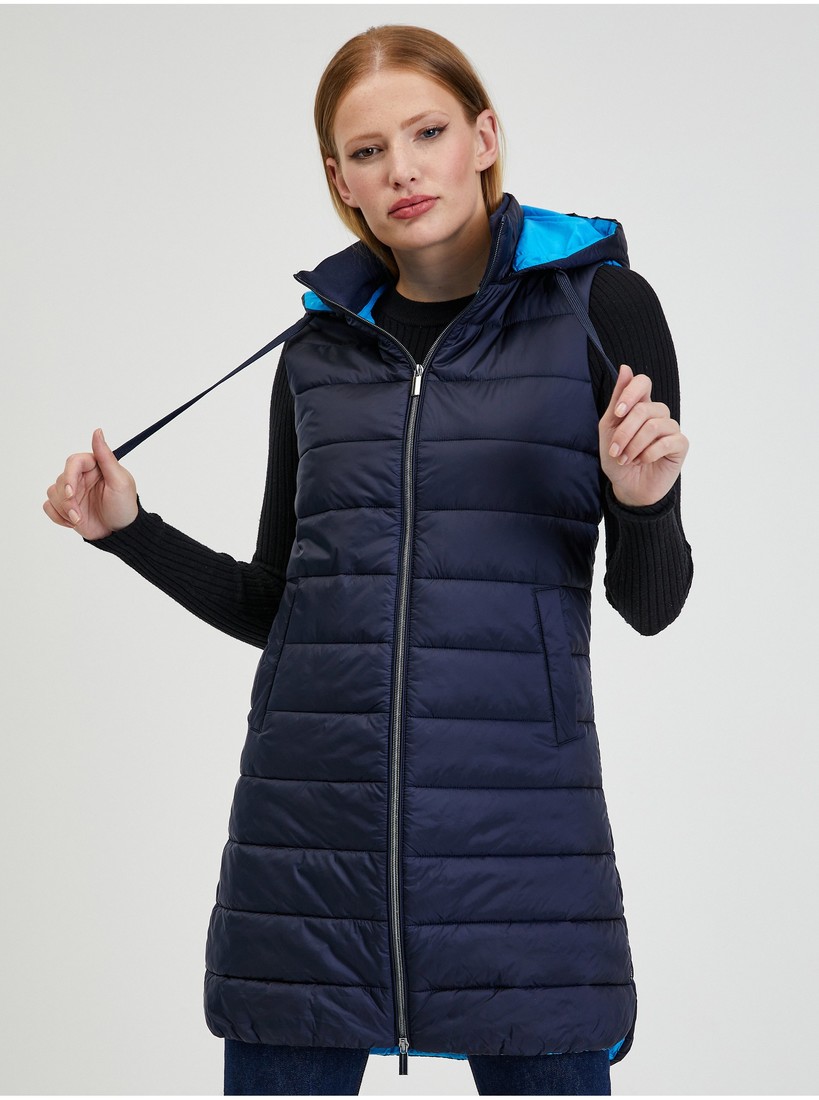 Orsay Dark blue ladies quilted vest - Ladies