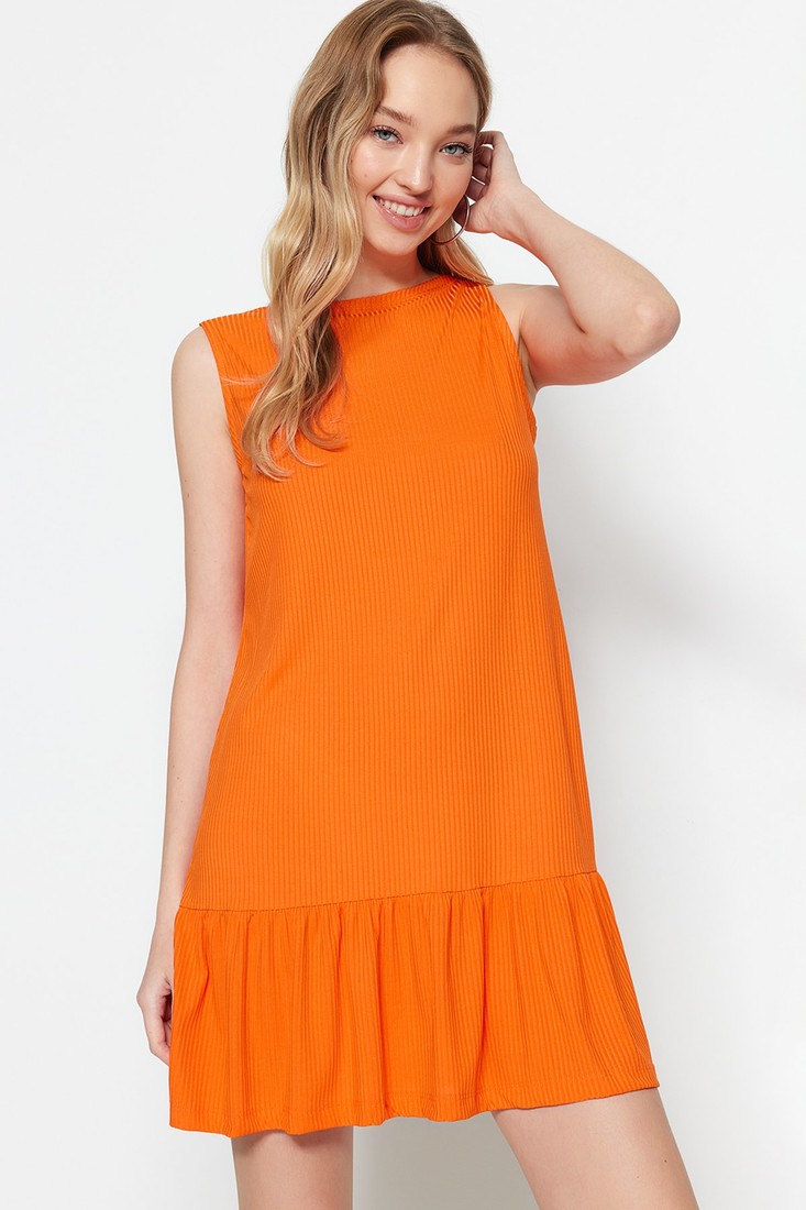 Trendyol Dress - Orange - Ruffle both