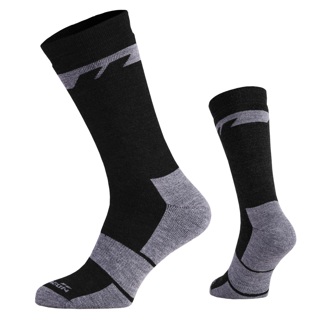 Ponožky Pentagon Alpine Merino Heavy - čierne-sivé, 42-44