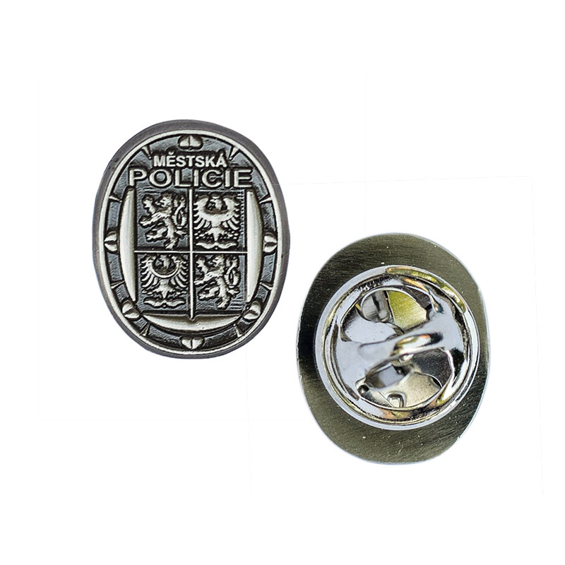 Odznak (pins) Mestská polícia 1,6 cm - strieborný