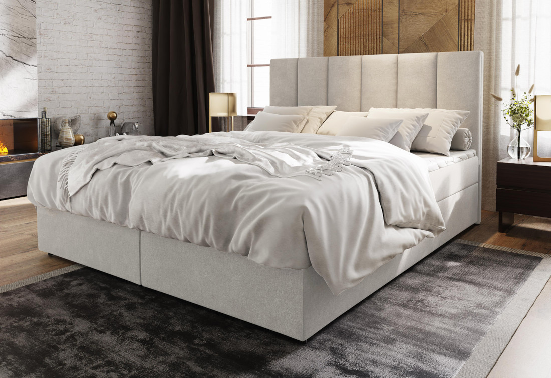 Expedo Čalúnená posteľ boxspring KARDI, 160x200, cosmic 10