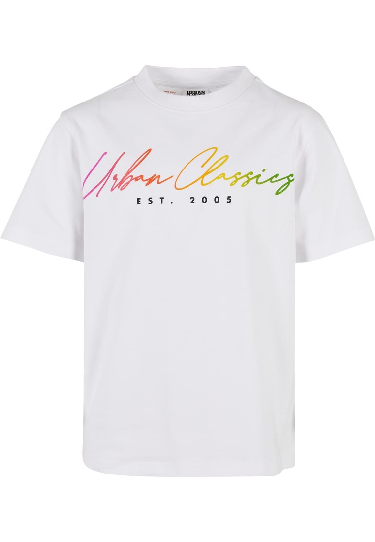 Urban Classics Boys Script Logo Tee white - 110/116