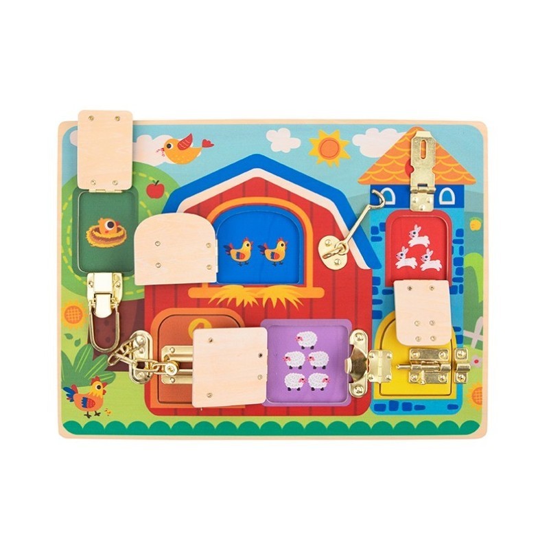 Tooky Toys Activity Board se zámky Farma