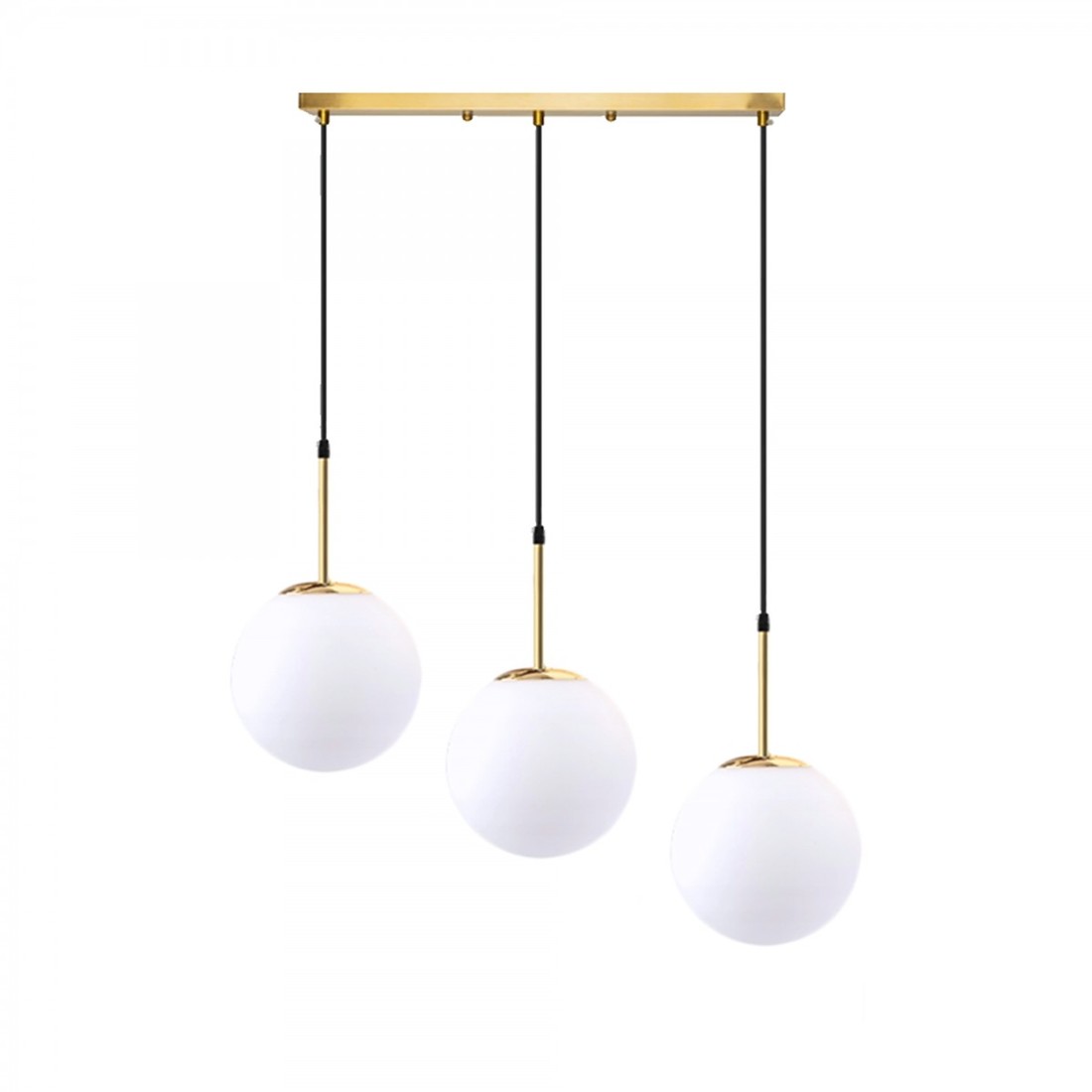 Závěsná lampa La Belle XXXXII zlatá/bílá