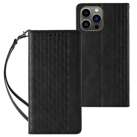 MG Magnet Strap knižkové puzdro na Samsung Galaxy S23 Ultra, čierne