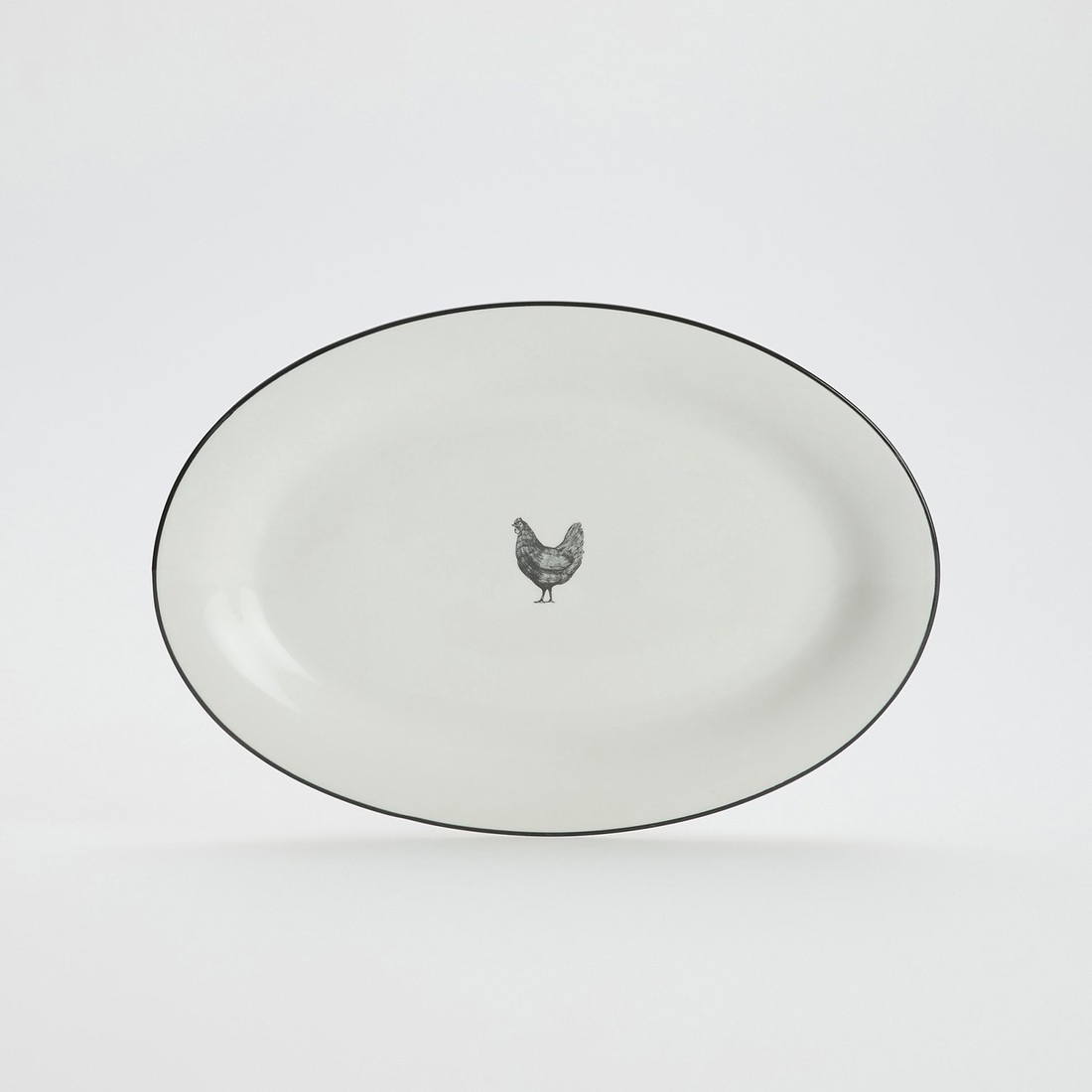 Reserved - Porcelánová misa s obrubou - Biela