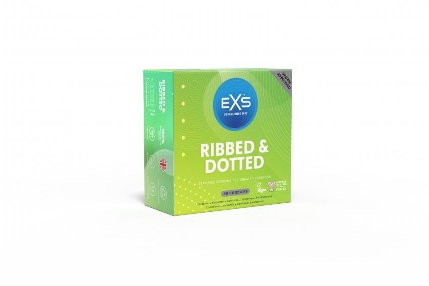 EXS Ribbed and Dotted pack Kondomy 48 ks