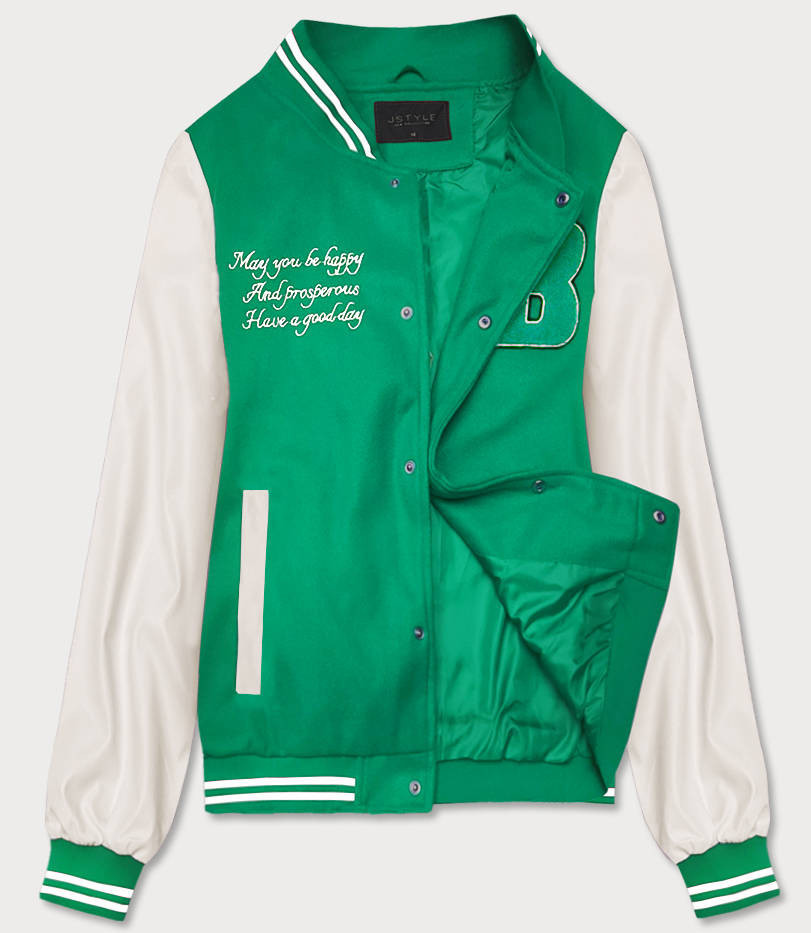 KURTKA DAMSKA BOMBER ZIELONA (16M9067-236) zielony M (38)