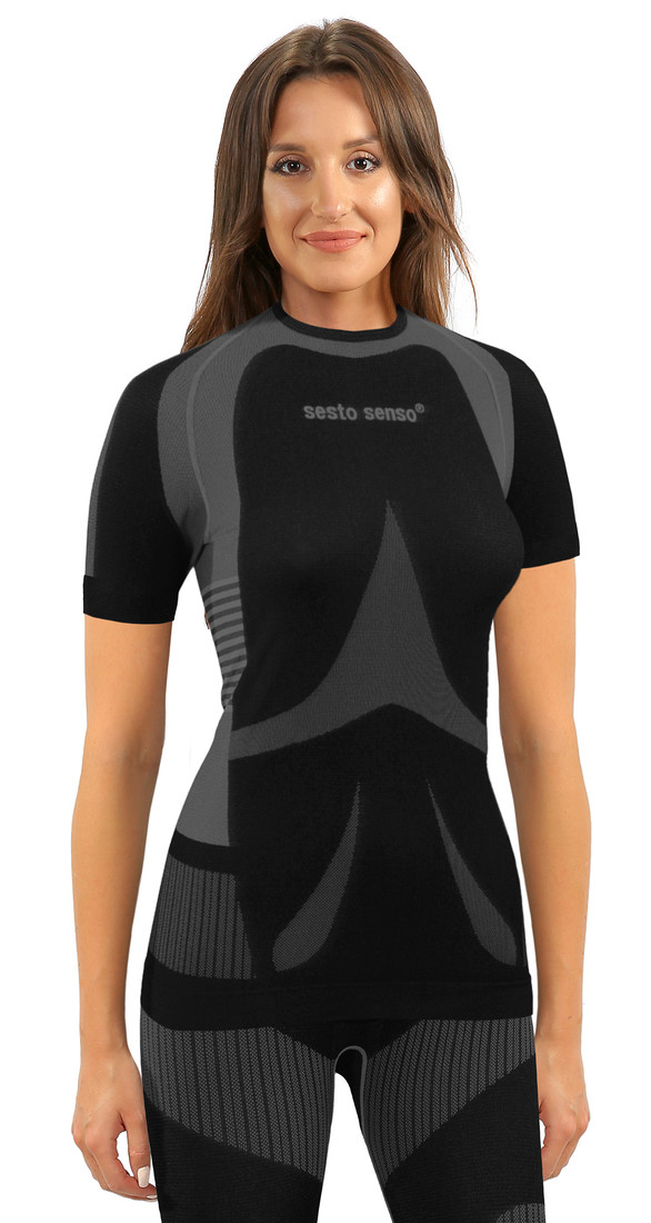 Sesto Senso Woman Short Sleeves Shirt Grey S