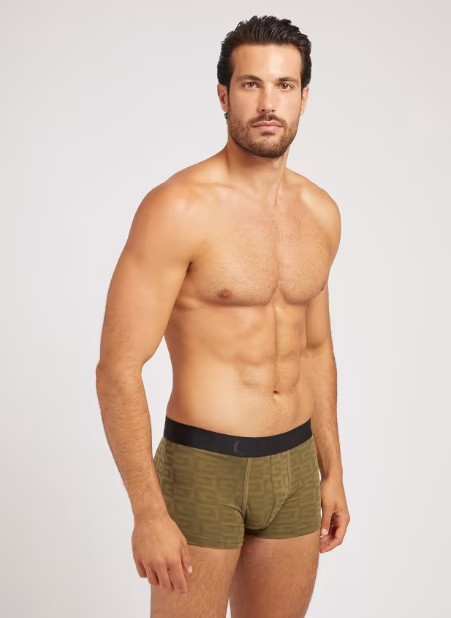 Pánske boxerky 3 pack U3BG01K6YW0 P84S čierna/khaki - Guess M khaki-černá