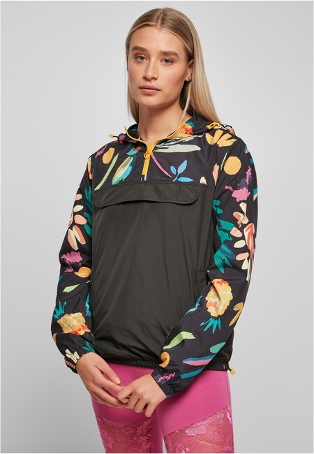 Urban Classics Ladies Mixed Pull Over Jacket blackfruity - XS