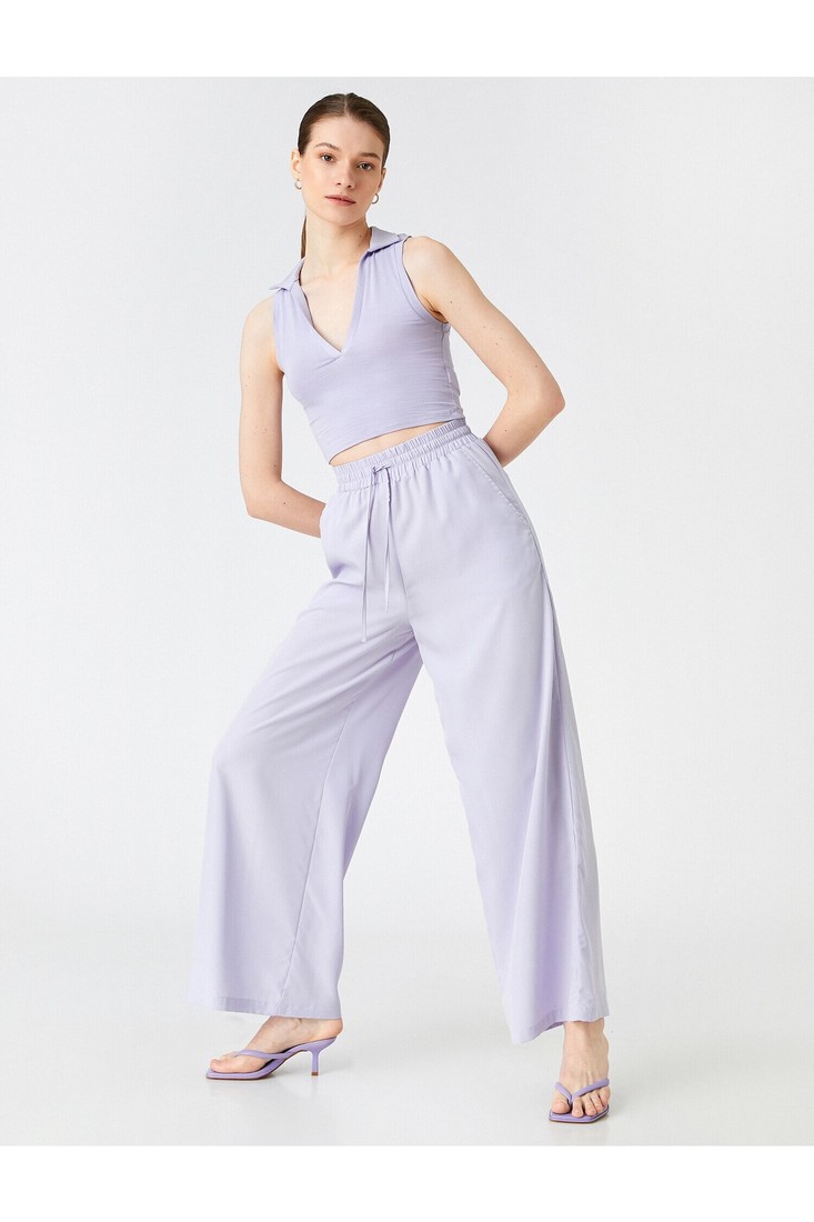 Koton Pants - Purple - Loose