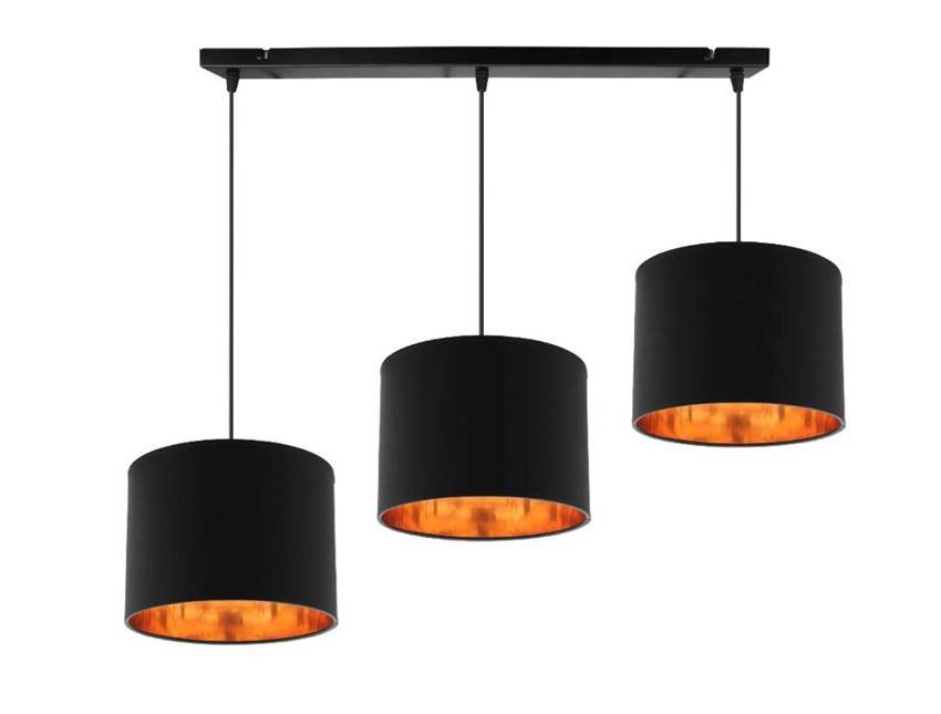 Candellux Čierny závesný luster Candida pre žiarovku 3xE27 33-00736