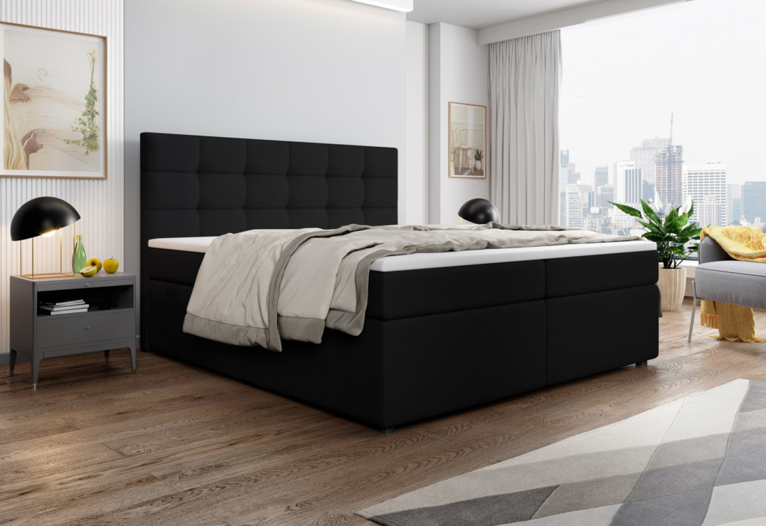 Expedo Čalúnená posteľ boxspring SALMA + topper, 160x200, inari 100