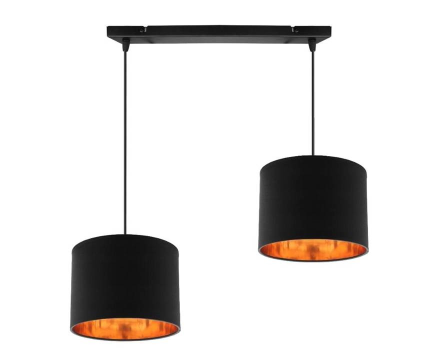 Candellux Čierny závesný luster Candida pre žiarovku 2xE27 32-00712