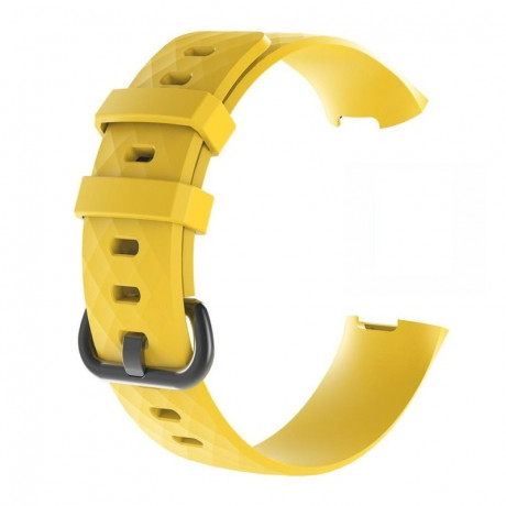 Fitbit Charge 3 / 4 Silicone Diamond (Large) remienok, Yellow (SFI008C13)