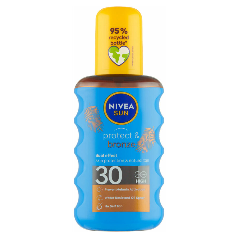 NIVEA Sun Olej na opaľovanie podporujúce zhnednutie Protect & Bronze OF 30 200 ml