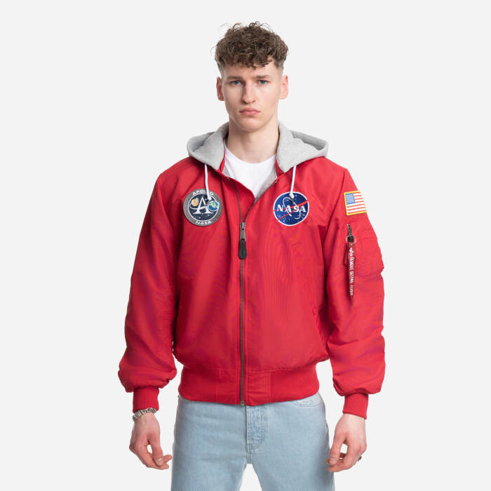 Pánska bunda Alpha Industries Ma-1 kapucňa na zips Apollo 136106 665