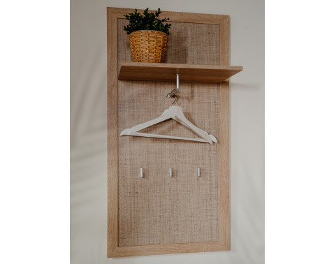 Predsieňový šatníkový panel Bali, dub sonoma/výplet%