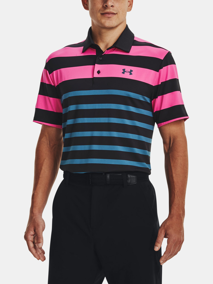 Under Armour T-Shirt UA Playoff 3.0 Stripe Polo-BLK - Men