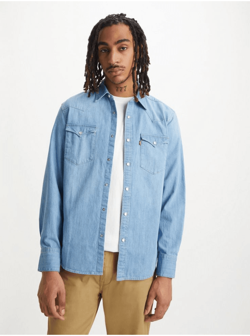 Levi's Light Blue Mens Denim Shirt Levi's® Barstow Western Standard - Men