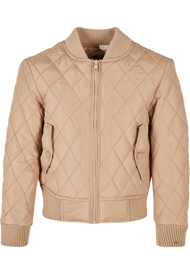 Urban Classics Girls Diamond Quilt Nylon Jacket unionbeige - 110/116