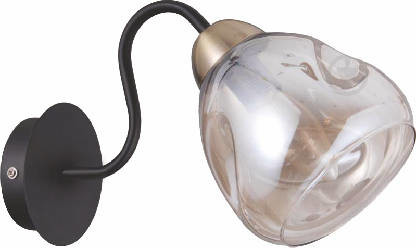 Candellux Čierno-zlaté stropné/nástenné svietidlo Unica pre žiarovku 1x E27 21-00866