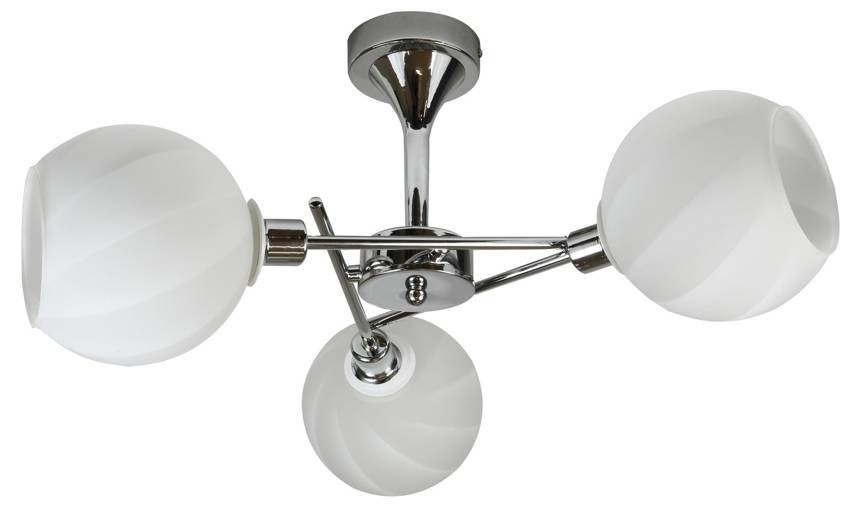 Candellux Biele chrómové stropné svietidlo Raul pre žiarovku 3x E14 33-72221