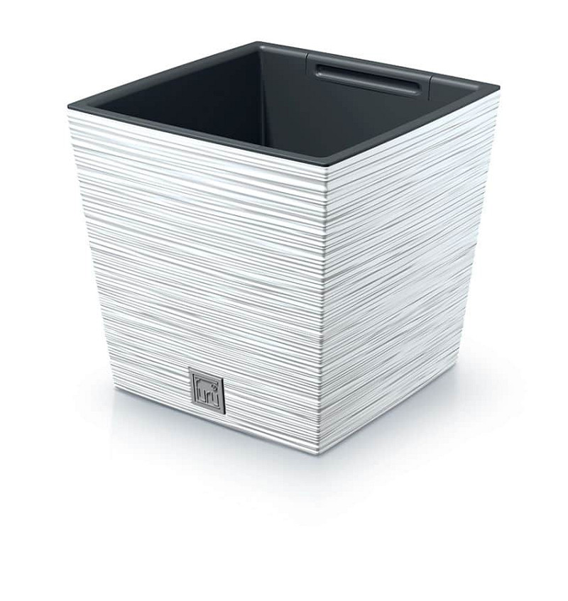Květináč FURU SQUARE LOW 30cm bílý