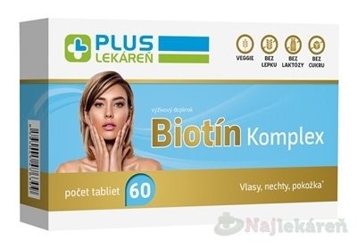 PLUS LEKÁREŇ Biotín Komplex, 60 tbl