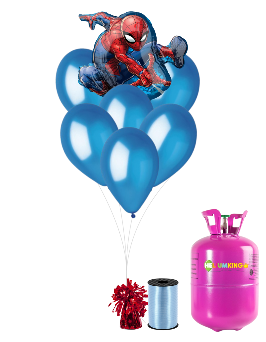 HeliumKing Hélium párty set - Spiderman modrý