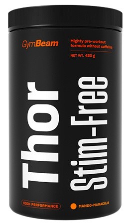 Gymbeam pre-workout thor stim-free 420 g - mango/marakuja